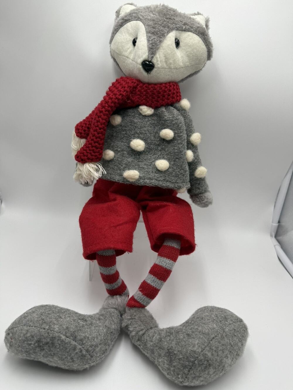 Fox Plush Stuffed Animal bottom has Gravel to set up long legs